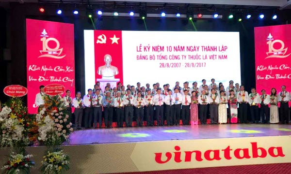 KỶ NIỆM 10 NĂM THÀNH LẬP ĐẢNG BỘ TỔNG CÔNG TY THUỐC LÁ VIỆT NAM