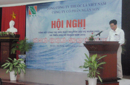 Hội nghị tổng kết công tác nguyên liệu năm 2009 và kế hoạch năm 2010